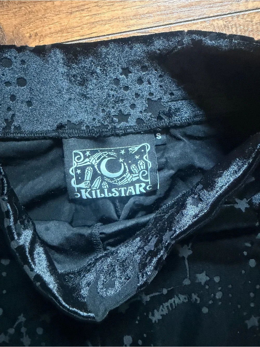 Killstar Black Velvet Moon & Stars Leggings